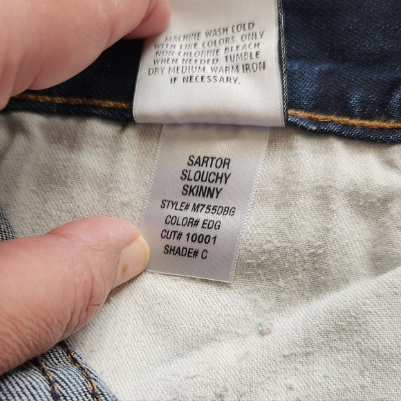 Hudson Sartor Slouchy Skinny  Denim Jeans M755DBG - Picture 10 of 11